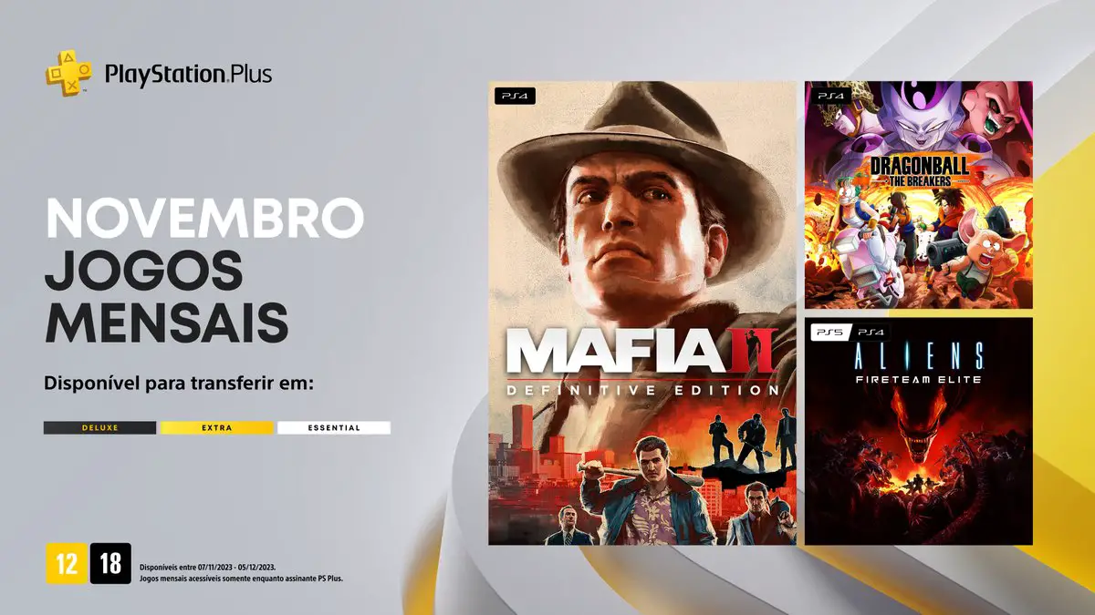 PS Plus Essential Novembro de 2023: anúncio oficial dos jogos